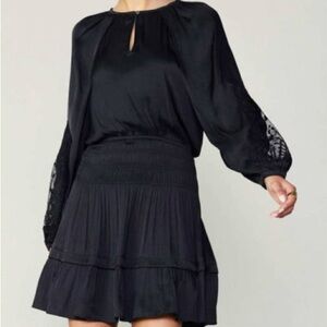 Current air - Nova mini Dress  Medium NEW
Black Lacey/sheer sleeve.Anthropology